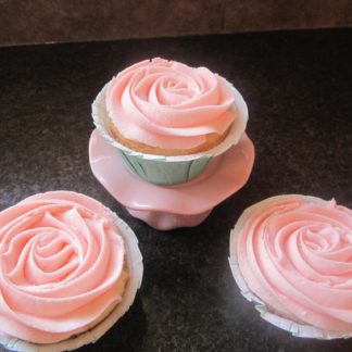 rose icing, buttercream icing