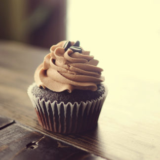 mocha cupcake, chocolate, buttercream icing