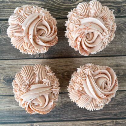 rose gold, mothers day cupcakes